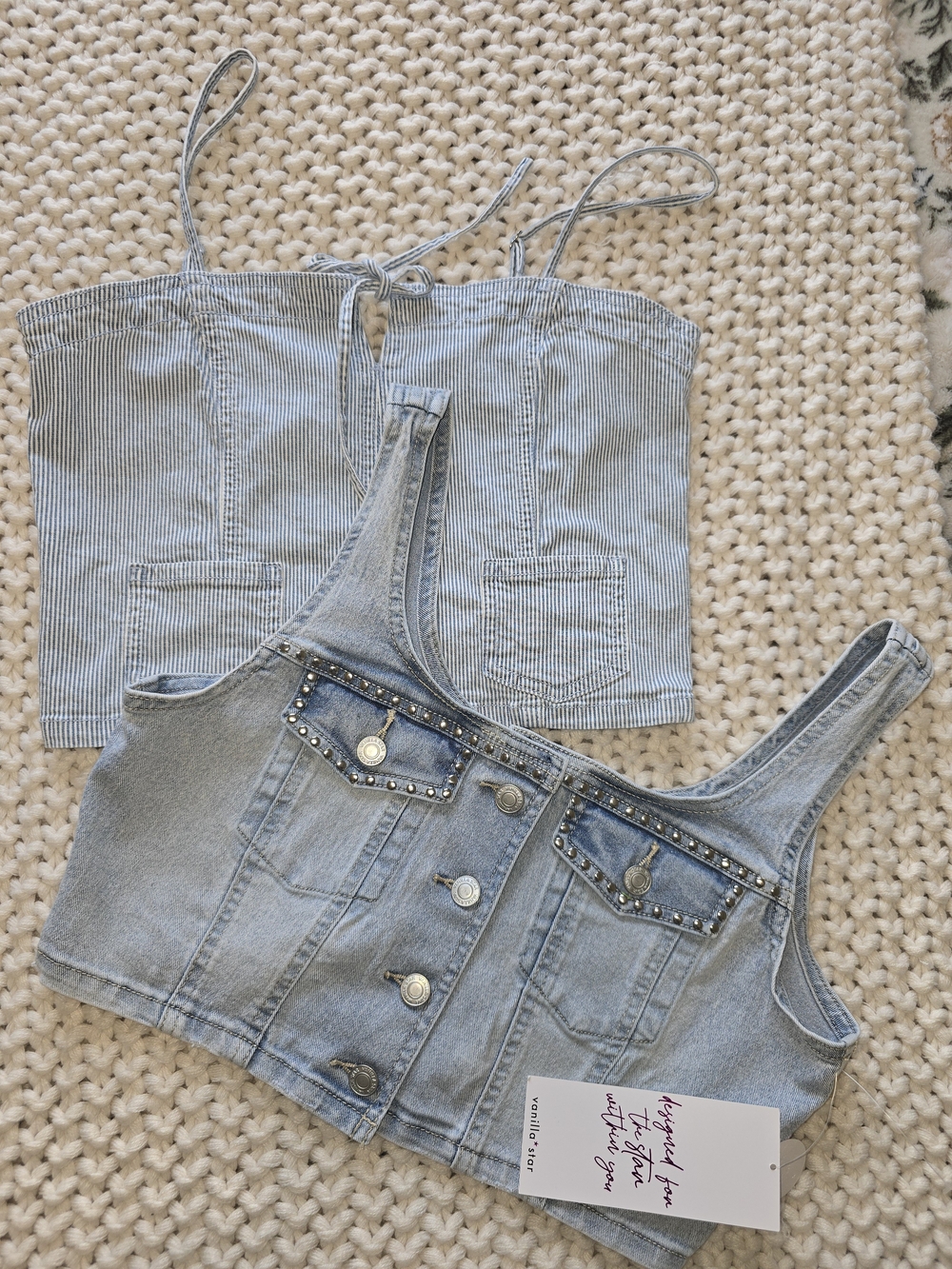 Denim Crop Top Duo